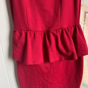 Hot Pink Peplum Dress